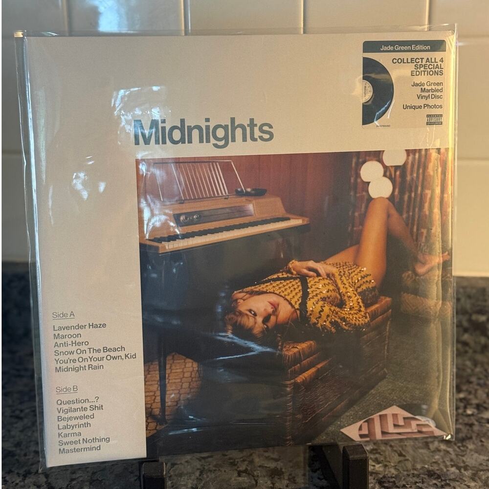 Taylor Swift NWT | Jade Green Marbled Special Edition Midnights vinyl disc LP